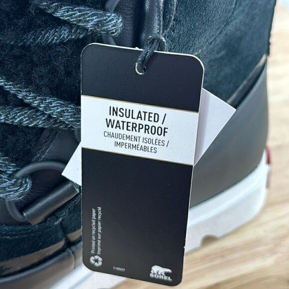 Sorel Joan of Artic Next Lite WP Boot- Black/Sea Salt- Size 9- NIB - Picture 8 of 9